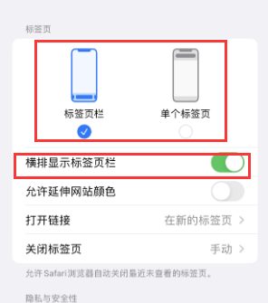 道孚iPhone授权维修分享Safari浏览器如何切换标签栏位置 